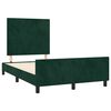 vidaXL Estructura cama sin colch&oacute;n terciopelo verde oscuro 120x200 cm