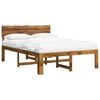 vidaXL Cama doble con cabecero ROSTOCK Natural 140 x 190 cm