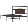 vidaXL Estructura de cama sin colch&oacute;n madera marr&oacute;n roble 90x190 cm
