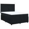 vidaXL Cama box spring con colch&oacute;n terciopelo negro 140x190 cm