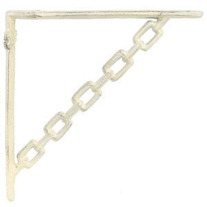 vidaXL Soportes para estanter&iacute;as de pared 12 uds. Blanco antiguo