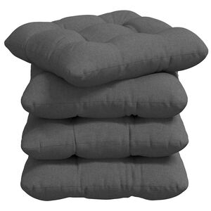 vidaXL Cojines para asiento 4 pcs Gris oscuro 40 x 40 x 12 cm tela