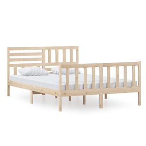 vidaXL Estructura de cama de madera maciza 140x200 cm