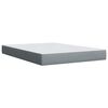 vidaXL Cama box spring con colch&oacute;n tela gris claro 160x200 cm