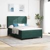 vidaXL Cama tipo Box Spring Verde oscuro 200 x 140 cm Terciopelo