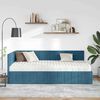 vidaXL Estructura de Cama Esquina con Colch&oacute;n 2 pcs Azul Terciopelo