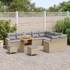 vidaXL Conjunto de sof&aacute;s de jard&iacute;n con coj&iacute;n 13 pcs Beige y Gris Claro