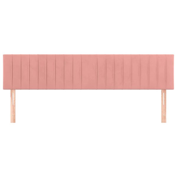 vidaXL Cabeceros 2 unidades de terciopelo rosa 100x5x78/88 cm