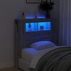 vidaXL Cabecero LED madera ingenier&iacute;a gris Sonoma 100x18,5x103,5 cm