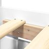 vidaXL Estructura de cama con cabecero sin colch&oacute;n blanco 200x200 cm