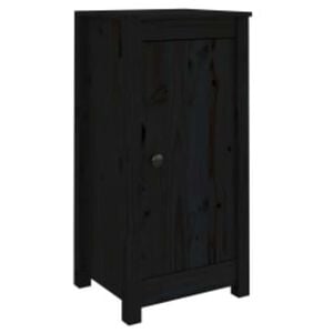 vidaXL Aparadores 2 uds madera maciza de pino negro 39x35x80 cm
