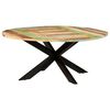 vidaXL Mesa de comedor redonda madera maciza reciclada 175x75 cm