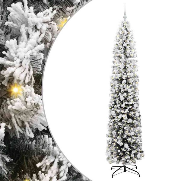 vidaXL &Aacute;rbol de Navidad artificial Verde 240 cm PVC, Acero y Pl&aacute;stico