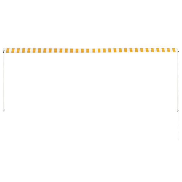 vidaXL Toldo retr&aacute;ctil 350x150 cm amarillo y blanco