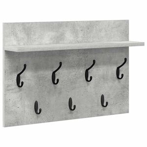 vidaXL Perchero de pared con estante Gris Concreto 60 x 40 x 12 cm
