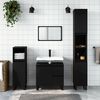 vidaXL Juego de muebles de ba&ntilde;o 3 pzas madera contrachapada negro