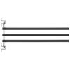 vidaXL Soporte para manta de montura 3 brazos hierro negro