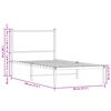 vidaXL Estructura de cama sin colchón metal marrón roble 75x190 cm