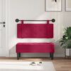 vidaXL Cabecera Colgante Rojo vino 110 x 55 x 5 cm Terciopelo