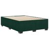 vidaXL Estructura cama sin colch&oacute;n terciopelo verde oscuro 140x190 cm