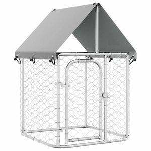 vidaXL Perrera de exterior con tejado 100x100x150 cm