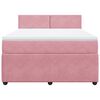 vidaXL Cama box spring con colch&oacute;n terciopelo rosa 140x190 cm