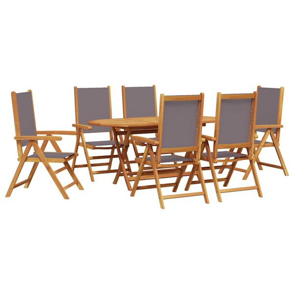 vidaXL Conjunto de Comedor de Jardín 7 pcs Antracita