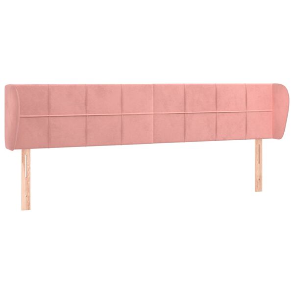 vidaXL Cabecero de terciopelo rosa 183x23x78/88 cm