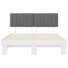 vidaXL Estructura de Cama con Cabecera Tapizada Gris Claro