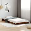 vidaXL Estructura cama madera ingenier&iacute;a metal roble humo 75x190 cm
