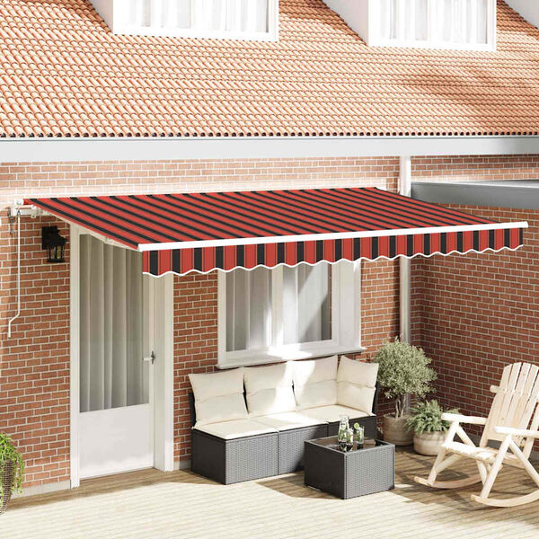 vidaXL Toldo Retráctil Naranja 350 x 200 cm tela