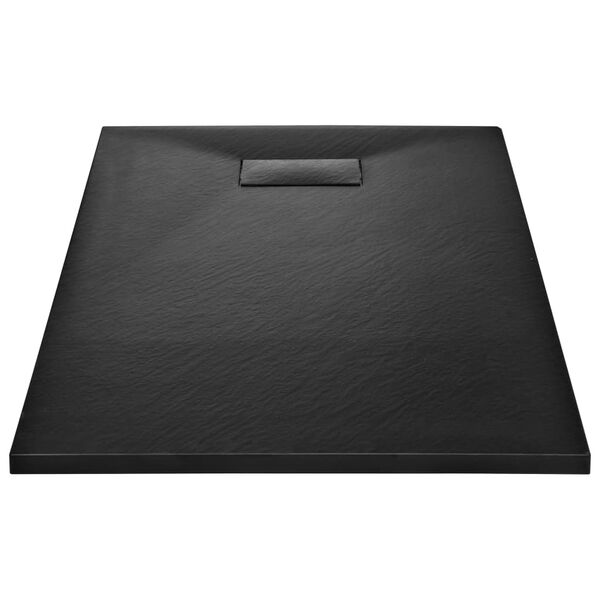 vidaXL Plato de ducha SMC negro 120x70 cm