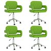vidaXL Sillas comedor giratorias 4 unidades cuero sint&eacute;tico verde
