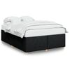 vidaXL Cama sin colch&oacute;n tela negro 160x200 cm