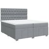vidaXL Cama box spring con colch&oacute;n tela gris claro 200x200 cm