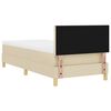 vidaXL Cama tipo Box Spring con colch&oacute;n Crema 90 x 190 cm tela