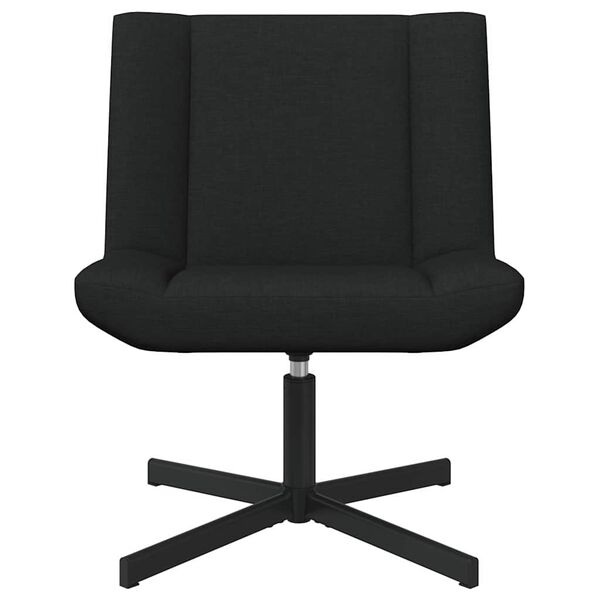 vidaXL Silla giratoria Negro 63 x 75 x 76 cm tela