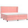 vidaXL Cama box spring con colch&oacute;n terciopelo rosa 200x200 cm