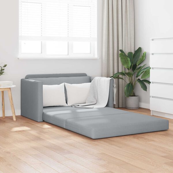 vidaXL Sof&aacute; cama 110cm Gris Claro tela