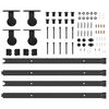 vidaXL Kit de herrajes para puertas correderas acero negro 152,5 cm