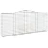 vidaXL Cesta gaviones forma arco hierro galvanizado 400x30x160/180 cm