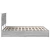 vidaXL Cama con almacenamiento con cabecera Gris Sonoma 150 x 200 cm