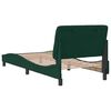 vidaXL Estructura de cama sin colch&oacute;n terciopelo verde oscuro 90x200cm