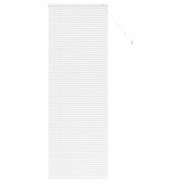 vidaXL Persiana para Ventana con cortinas Manual Blanco Aluminio