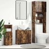vidaXL Armario de ba&ntilde;o madera contrachapada roble ahumado 60x33x61 cm