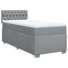 vidaXL Cama box spring con colchón tela gris claro 80x200 cm
