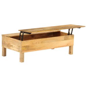 vidaXL Mesa de centro de madera maciza de mango 110x55x35 cm