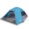vidaXL Tienda de campa&ntilde;a igl&uacute; para 4 personas impermeable azul