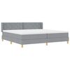 vidaXL Cama tipo Box Spring con colch&oacute;n Gris Claro 200 x 200 cm tela