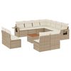 vidaXL Set de sof&aacute;s de jard&iacute;n 12 pzas y cojines rat&aacute;n sint&eacute;tico marr&oacute;n